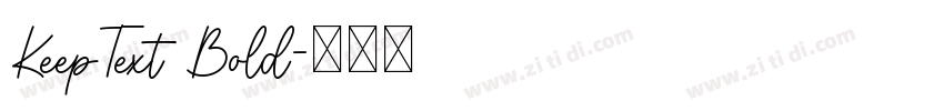 KeepText Bold字体转换